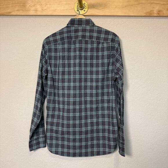 Men's J. Crew Gray Teal Plaid Heathered Button Down Shirt Size Small NEW - Picture 11 of 11
